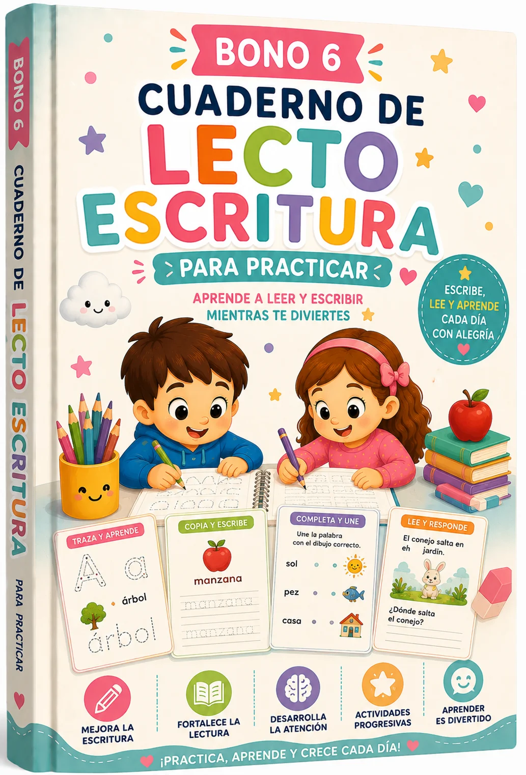 Mockup de Cuaderno de Lectoescritura