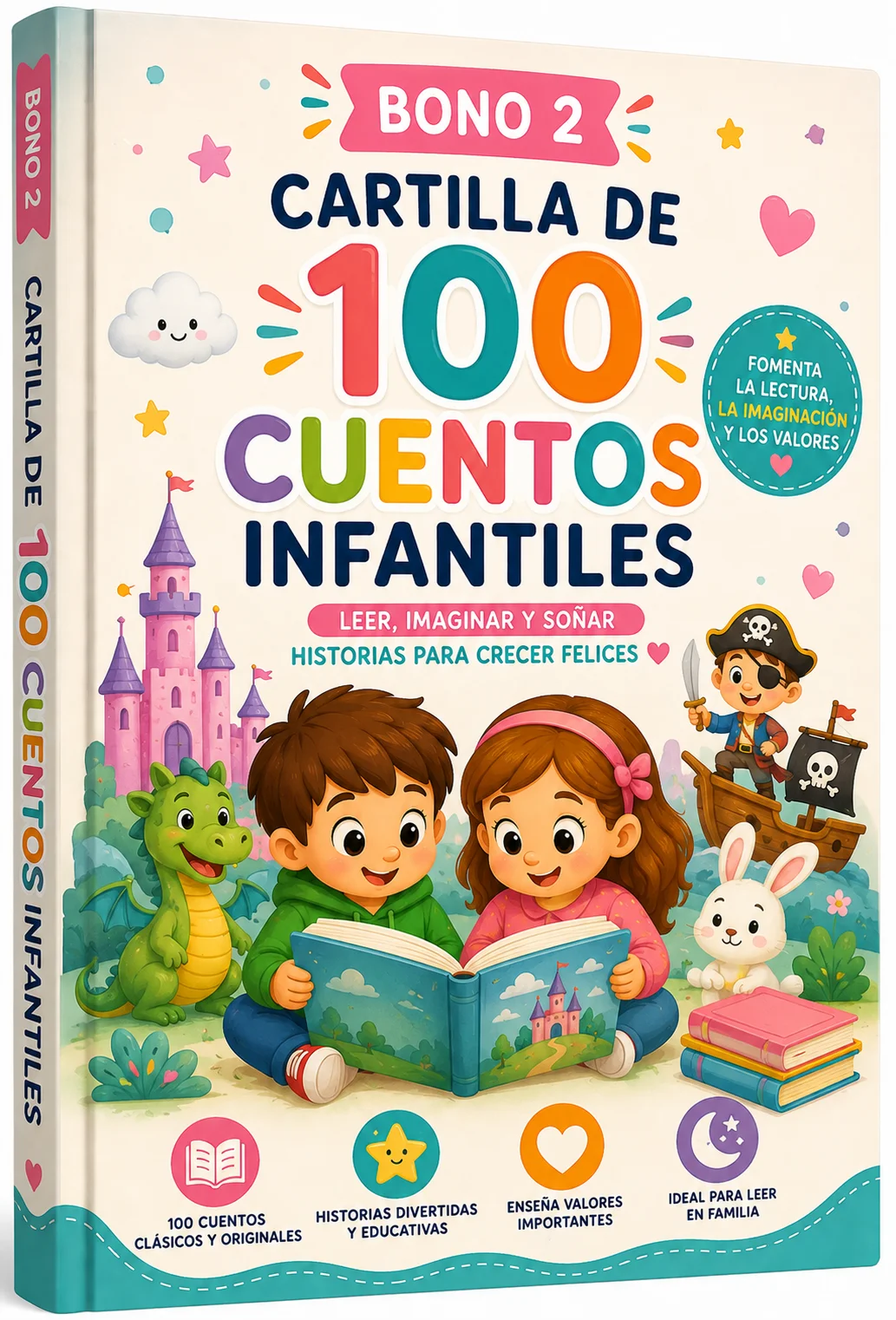 Mockup de Cartilla de 100 cuentos infantiles